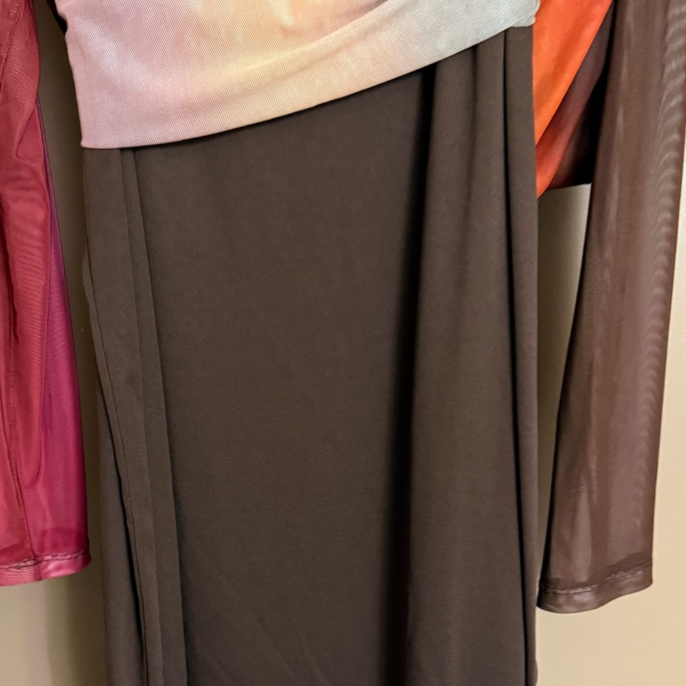 Eloquii Multicolor Long Sleeve Dress